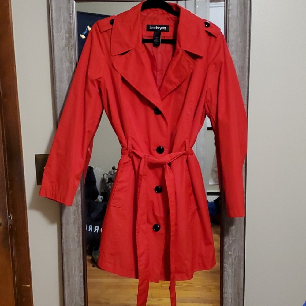 Red Trench Coat Lane Bryant